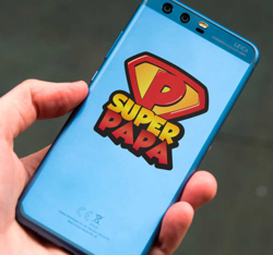 Sticker Texte Personnalisé Super-Papa en oferta