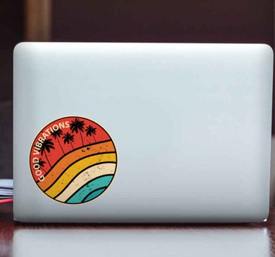 Sticker PC Bonnes vibrations