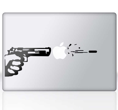 Sticker mac apple arme