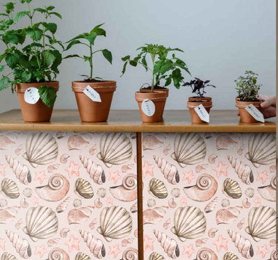 Sticker Deco Meubles de coquillages