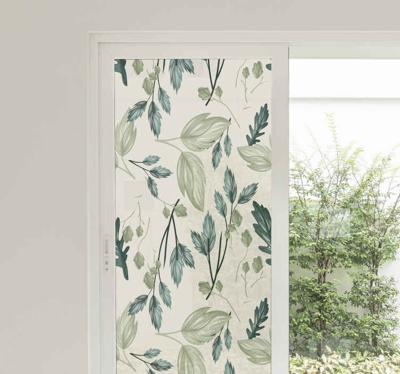 Vitrophanie vitrine Mosaïque de plantes vertes pour verre