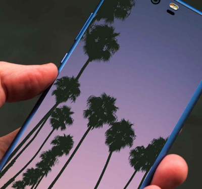 Sticker plage violet huawei