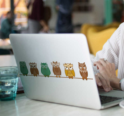Sticker PC Ligne de hibou precio