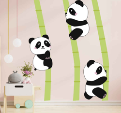 Sticker Animal Sauvage Escalade de pandas precio