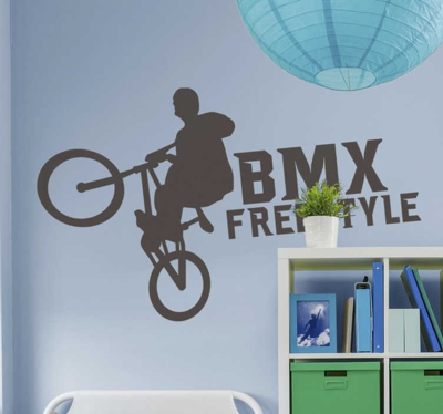 Sticker mural vélo bmx freestyle