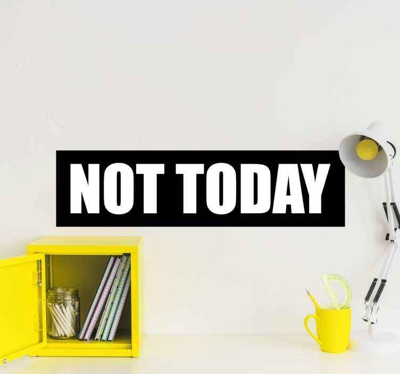 Sticker Texte Pas de texte aujourd'hui