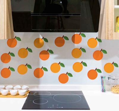 Autocollant Fruit Oranges élégantes