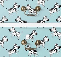 Sticker Deco Meuble Mignon zèbre pour les enfants precio