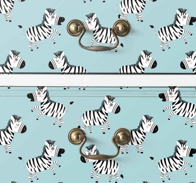 Sticker Deco Meuble Mignon zèbre pour les enfants