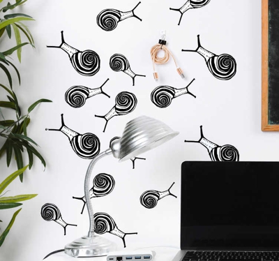 Sticker Mural Dessins d'escargots