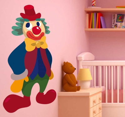 Sticker enfant clown sourire