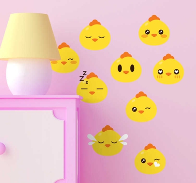 Sticker émoticônes poussins