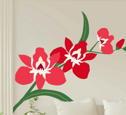 Sticker Mural Fleur Fleur d'orchidée simple precio