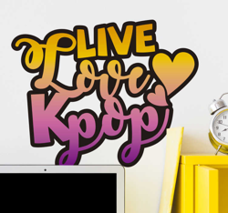 Autocollant de musique pop live kpop love precio