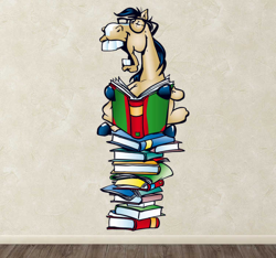 Sticker enfant cheval livres en oferta