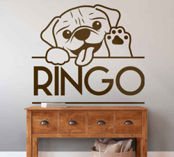 Sticker chat Joli chien monocolore furtivement en oferta