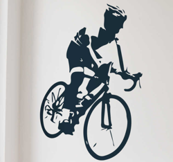 Sticker silhouette cyscliste Mountain Bike precio
