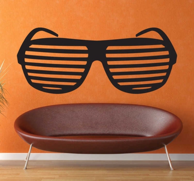 Sticker décoratif lunettes stylées