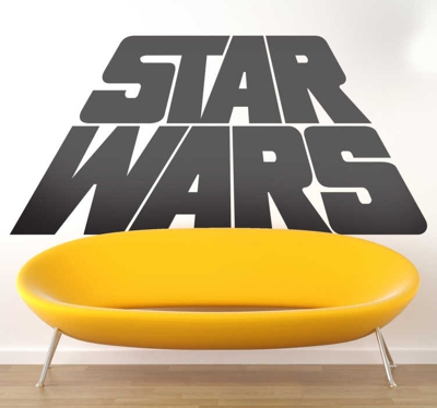 Sticker logo film Star Wars perspective