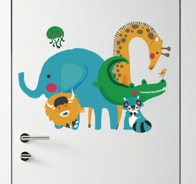 Sticker Maison Porte Animale de la Jungle