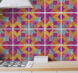 Sticker pour Carrelage Mosaïque paisley características