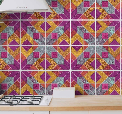 Sticker pour Carrelage Mosaïque paisley