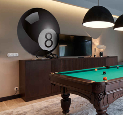 Sticker boule billard 8 en oferta