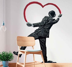 Sticker mural Banksy et graffiti precio