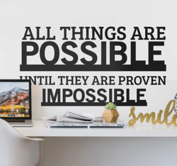 Tout est possible sticker mural de motivation precio