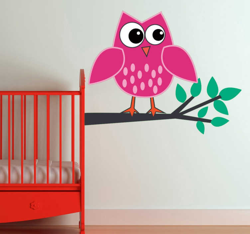 Sticker oiseau rose sur branche características