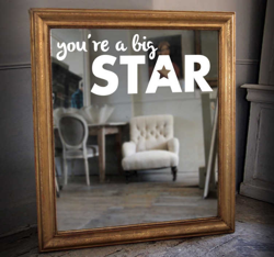 Sticker miroir you are a big star precio