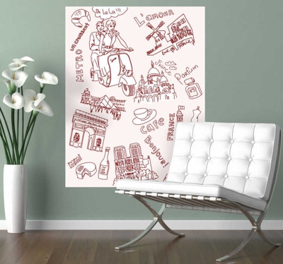 Sticker dessins Paris