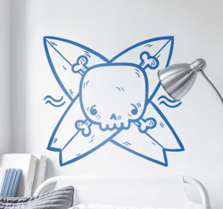 Sticker surf crâne precio