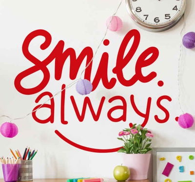 Sticker de Motivation Sourire citation