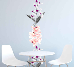 Sticker Mural Fleur Mur de fleurs d'orchidées precio
