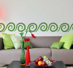 Autocollant frise murale spirales en oferta