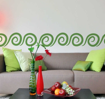 Autocollant frise murale spirales