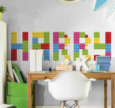 Sticker Mural Jouet Lego avec nom