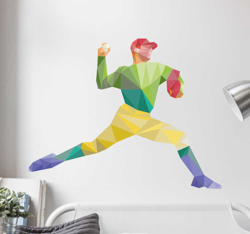 Sticker coloré géométrique baseball precio
