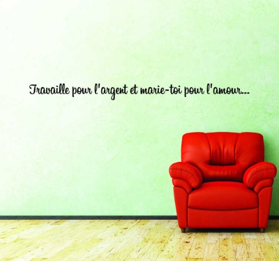 Sticker travail argent amour