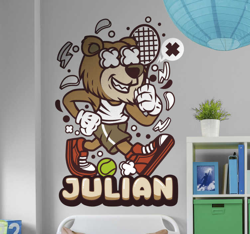 Sticker mural joueur de tennis en oferta