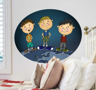 Sticker enfant monde