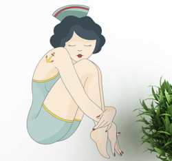 sticker pin-up marin en oferta