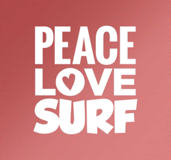 Sticker peace love surf precio
