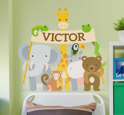 Sticker enfants bienvenue animal