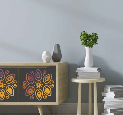 Sticker Deco Meuble Modèle sans couture ikat