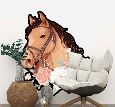 Sticker Animal Ferme Cheval espagnol au galop