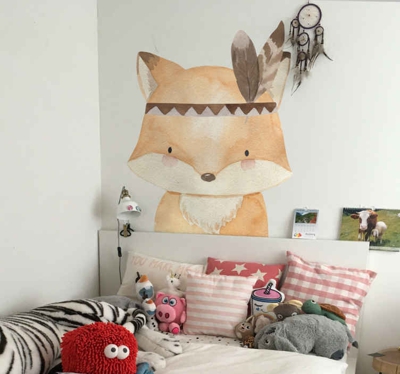 Sticker enfant dessin renard