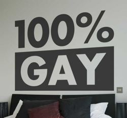 Sticker 100% gay características