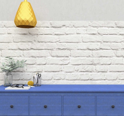 Sticker Frise Murale Brique blanche